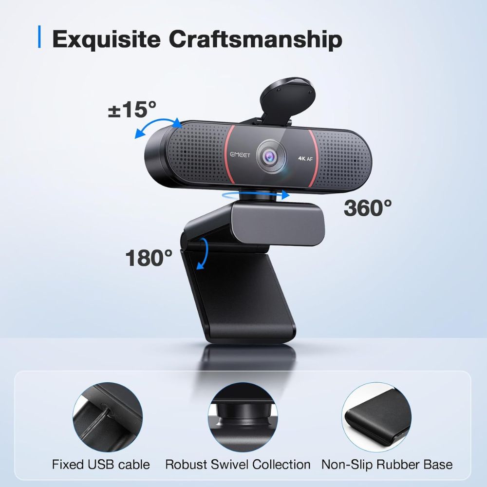 EMEET C960 4K Webcam for PC