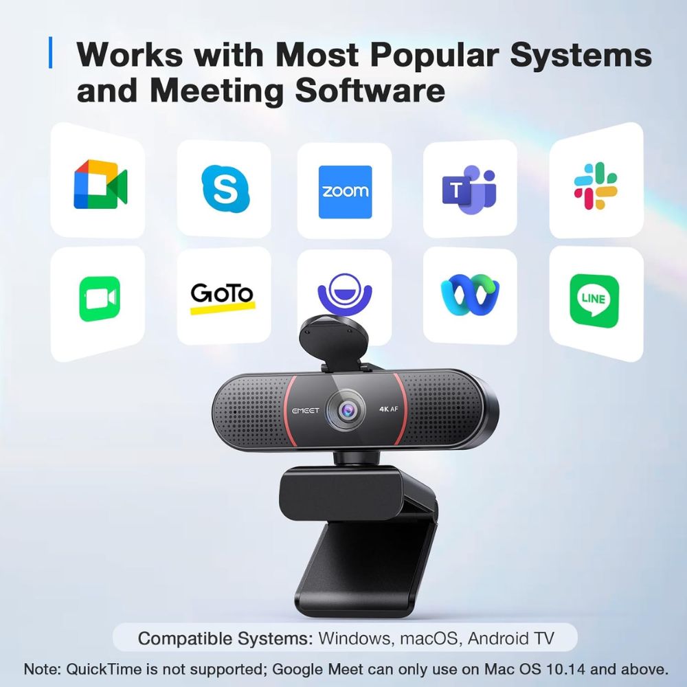 EMEET C960 4K Webcam for PC