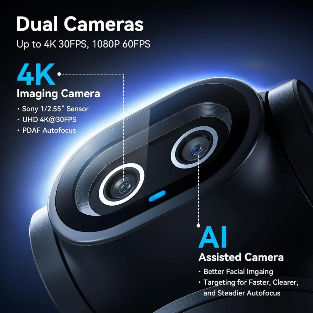 EMEET PIXY Dual-Camera AI-Powered PTZ 4K Webcam