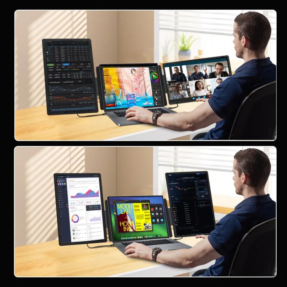 Epic Arma S9H Portable Triple Monitor for Laptop 15.6″