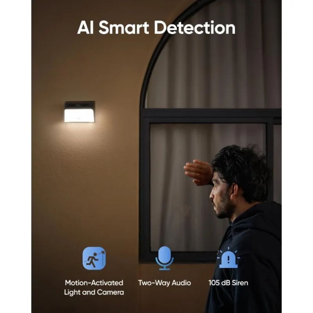 eufy S120 Solar Wall Light Cam 2K