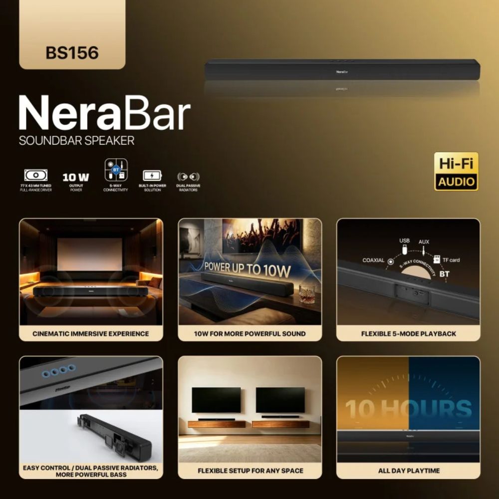 FANTECH BS156 NeraBar 10W Wireless Stereo Soundbar