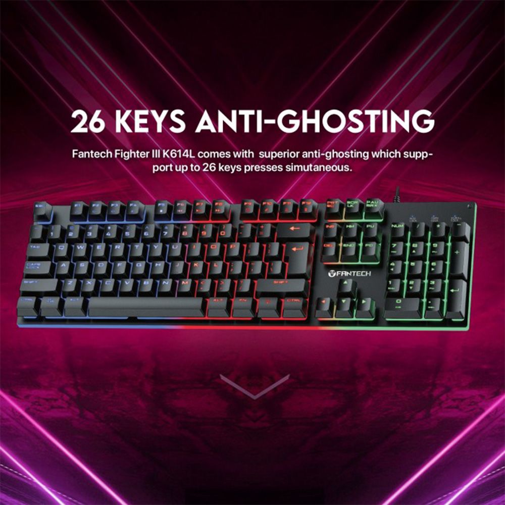 Fantech Fighter III K614L RGB Feel Mechanical Gaming Keyboard