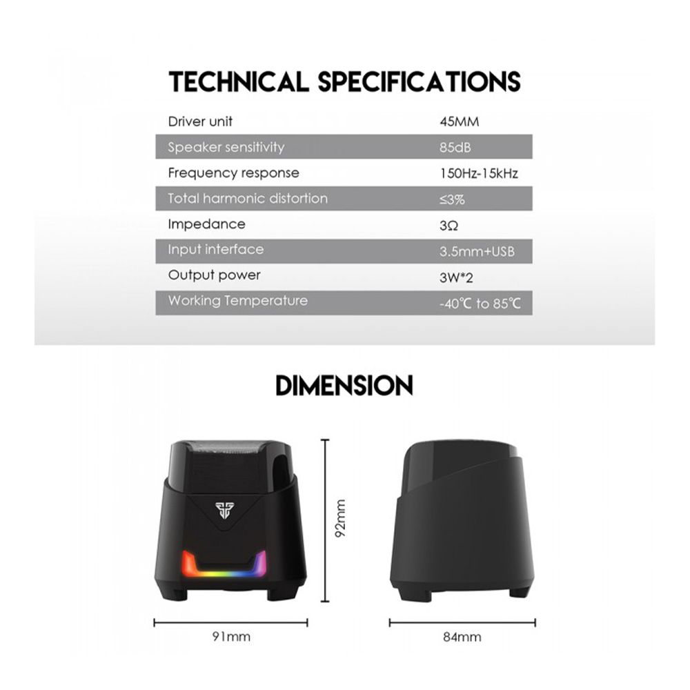 Fantech GS205 Hellscream RGB Gaming Speaker