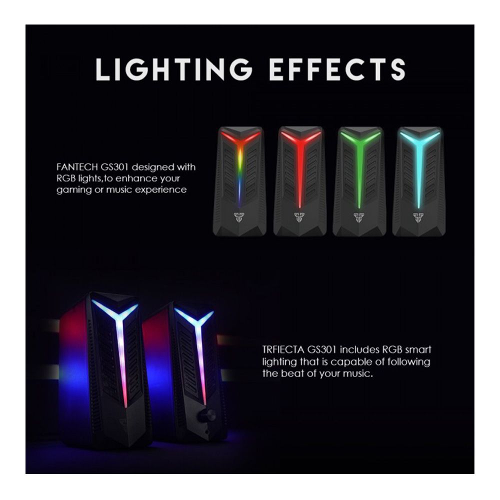 Fantech GS301 TRIFECTA Bluetooth & Wired RGB Gaming & Music Speaker