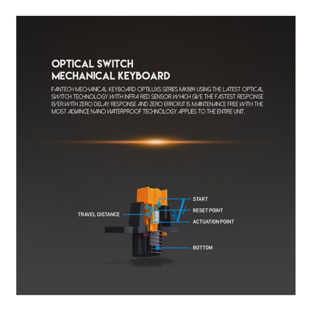 Fantech MK884 Optiluxs RGB Optical Mechanical Gaming Keyboard