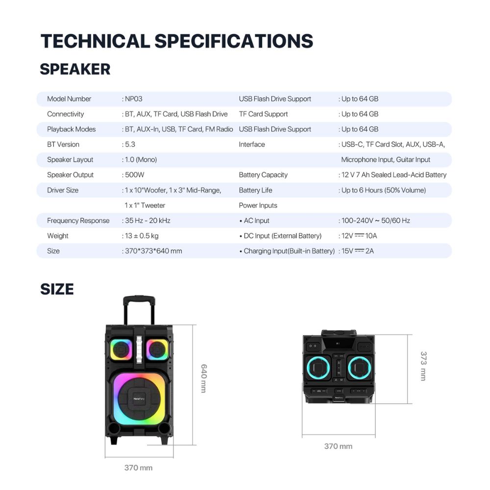 Fantech NeraParty NP03 Wireless Party Speaker