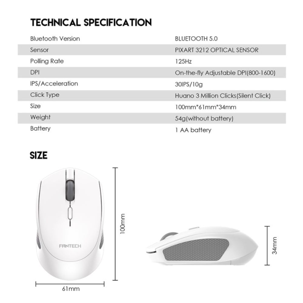 FANTECH W190 Office Silent Mouse