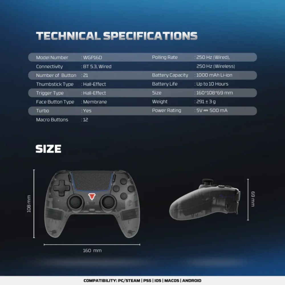 FANTECH WGP16D Nova II Multi-Platform Wireless Controller