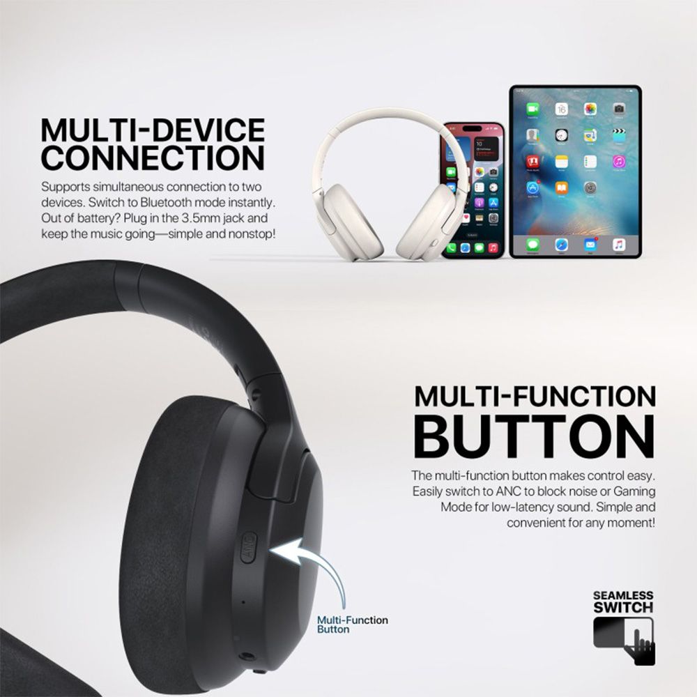 Fantech WH05A GO VIBE: Bluetooth (ANC) Wireless Headset