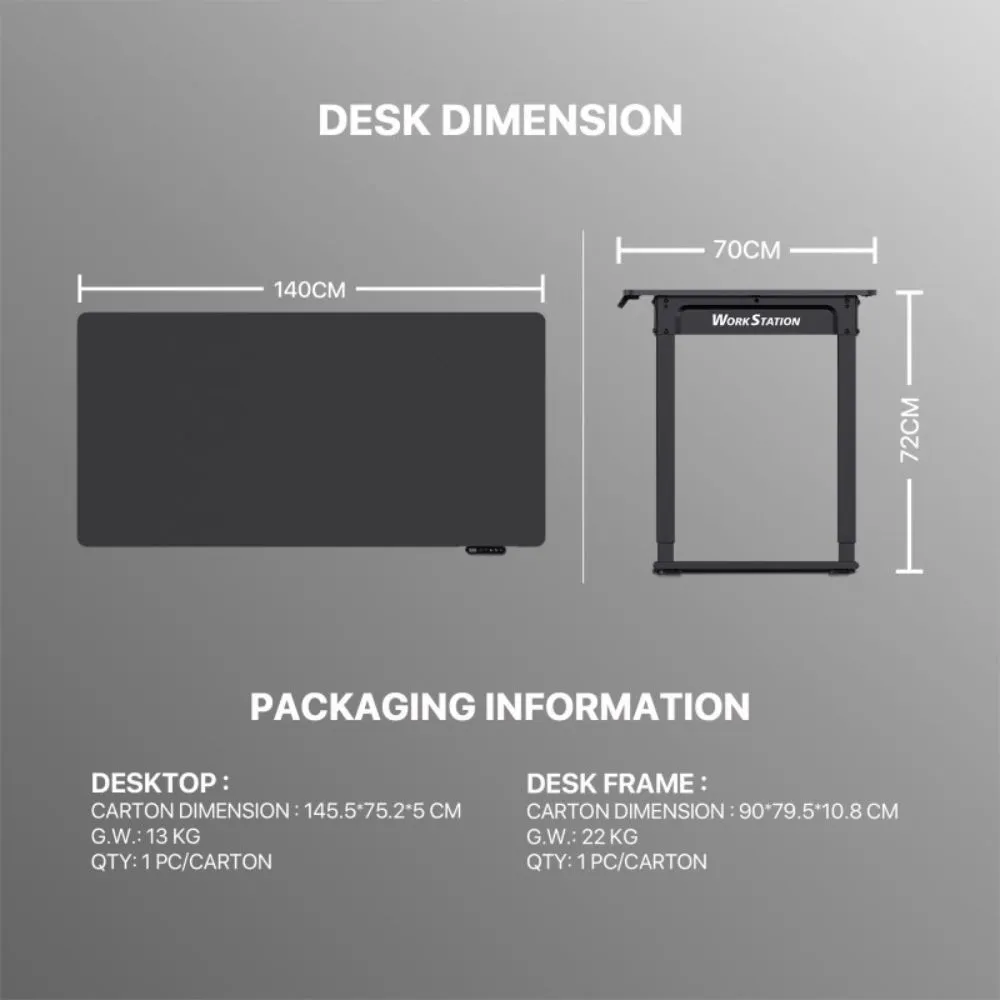 Fantech WS514 Workstation Desk DUAL MOTOR Adjustable Rising