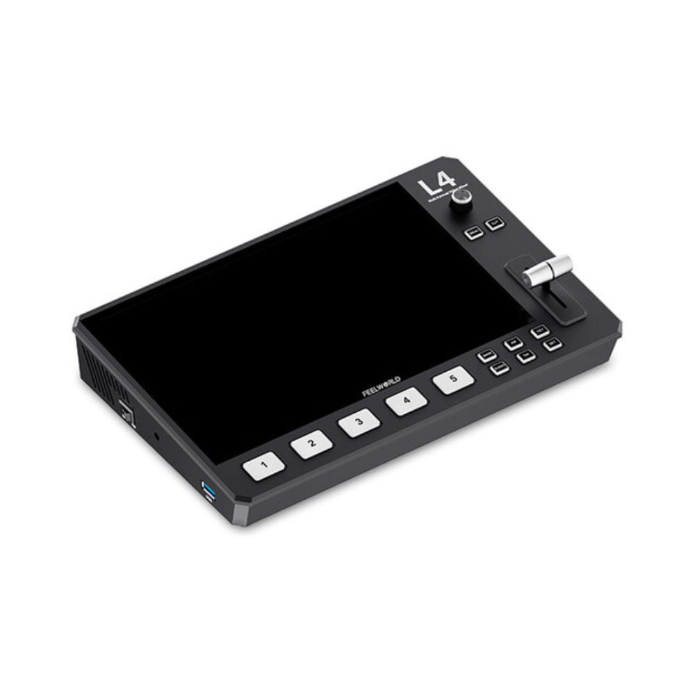 FeelWorld L4 HDMI Livestream Switcher with 10.1″ LCD Monitor