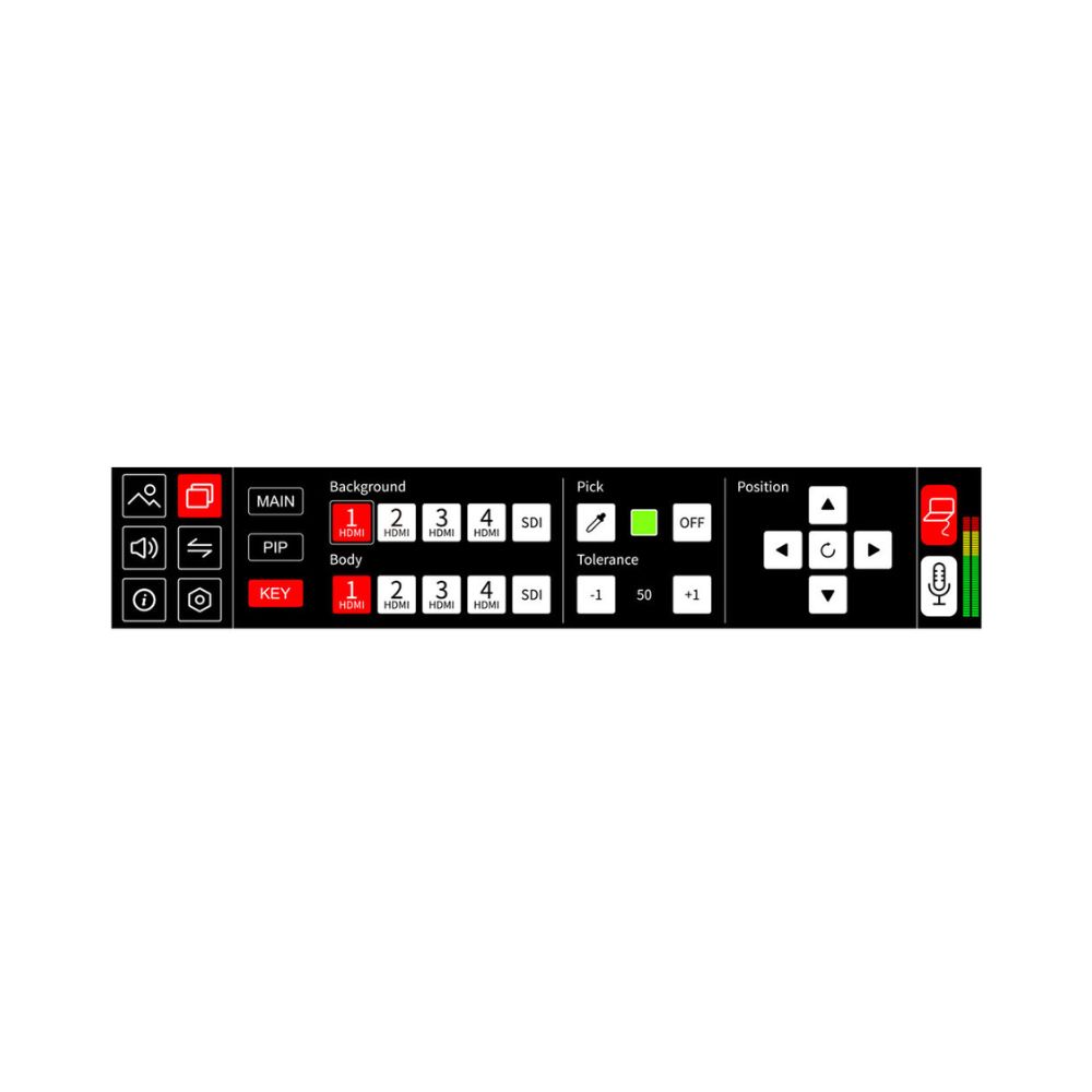 FeelWorld L4 HDMI Livestream Switcher with 10.1″ LCD Monitor