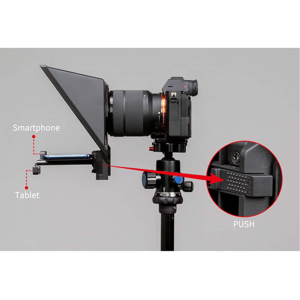 FeelWorld Portable Teleprompter for Smartphone/Tablet/DSLR Camera