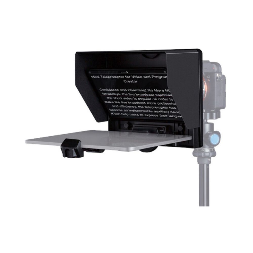 FeelWorld TP10 Portable Folding Ultimate Teleprompter for Smartphone/Tablet/DSLR (10″)