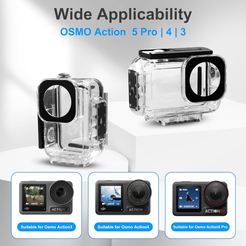 FitStill DJI Osmo Action 5 Pro 60M Underwater Waterproof Case