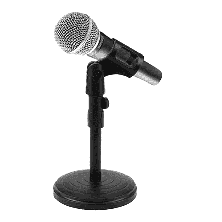 Foldable Table Microphone Stand Plastic Desk Computer Mic Tripod Stand