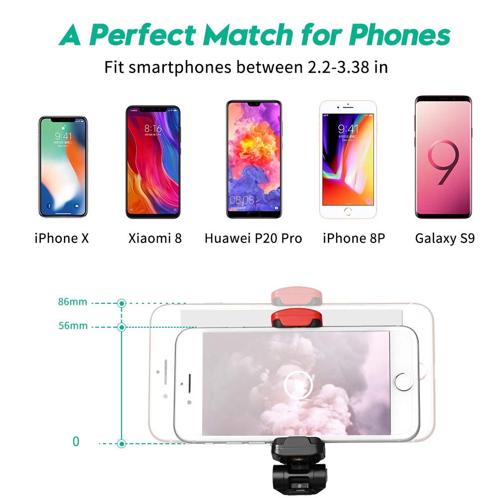 Fotopro SJ-86 M+ Phone Tripod Mount,Phone Clamp