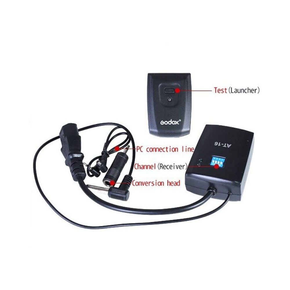 Godox 16 Channels Wireless Flash Trigger with Receiver Set, At-16