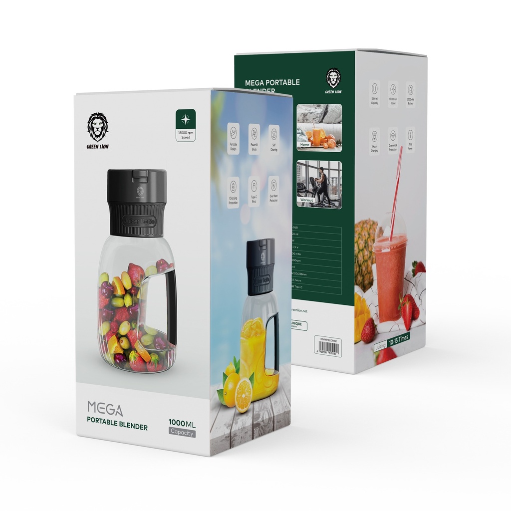Green Lion Mega Portable Blender 1000mL 70W