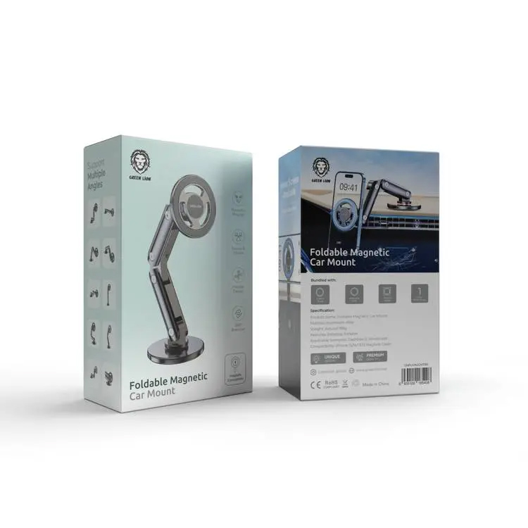Green Lion Foldable Magnetic Car Mount – Black