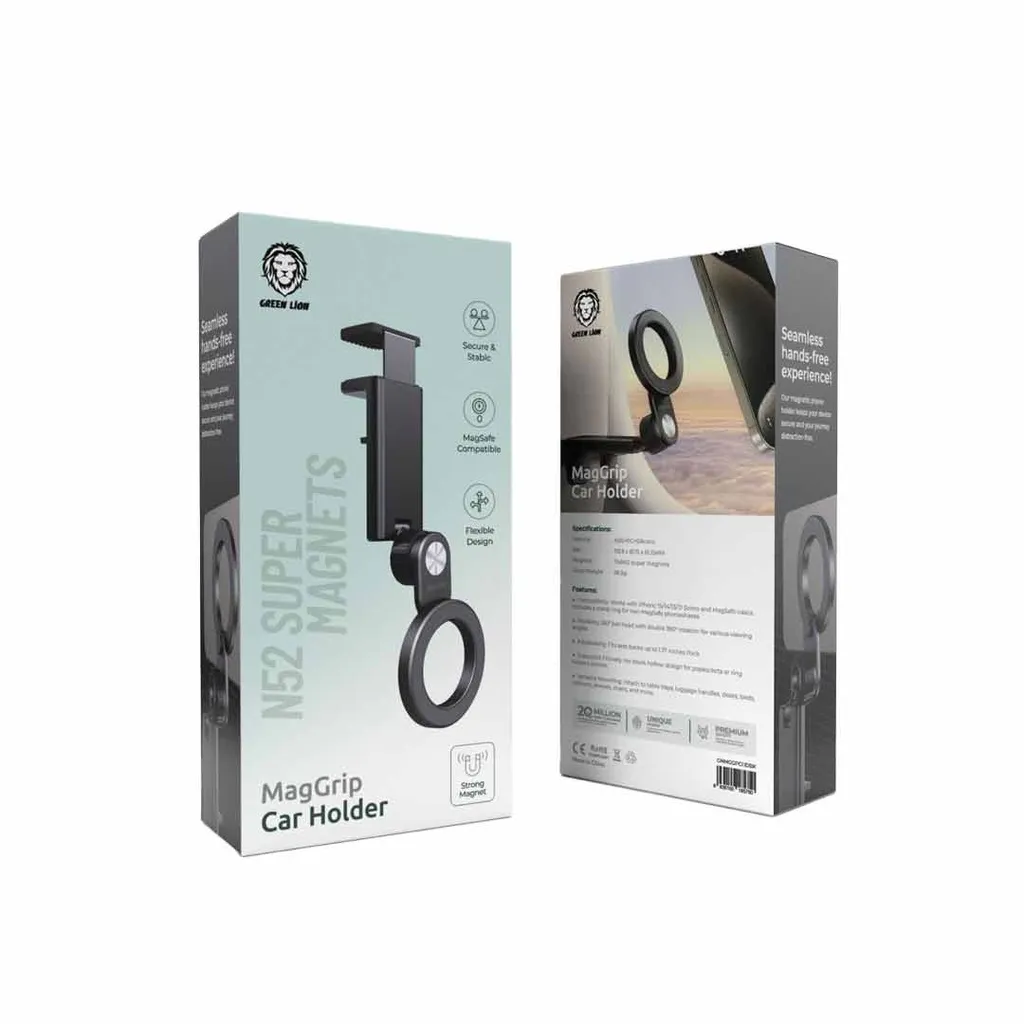 Green Lion MagGrip Car Holder – Black