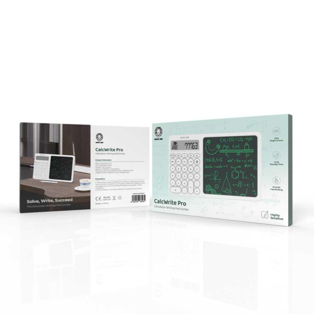 Green Lion CalcWrite Pro Calculator-Writing Pad Combo – White