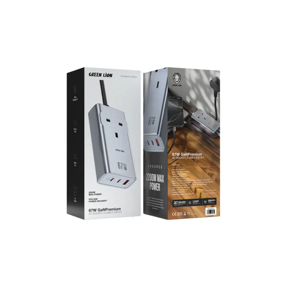 Green Lion 67W GaN Premium AC Socket