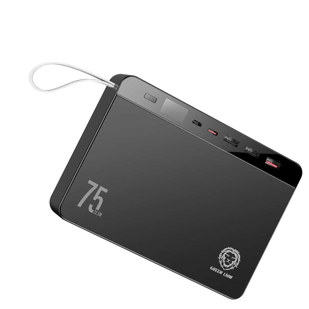 Green Lion 75000mAh Power Volt Mega Capacity Power Bank – Black