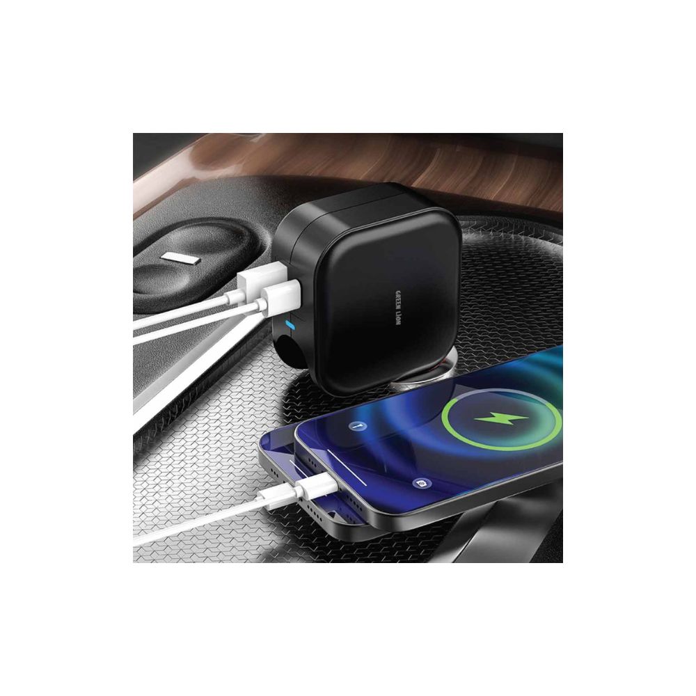 Green Lion Duo Power Car and Wall Charger