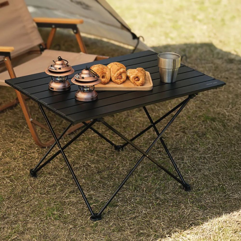 Green Lion Foldable Camping Table – Black