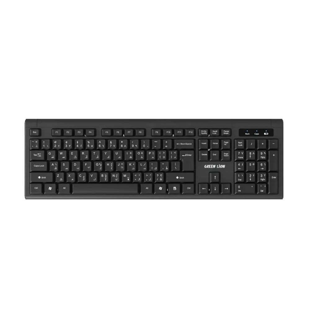 Green Lion GKM-200 Wireless Combo Keyboard and Mouse – Black