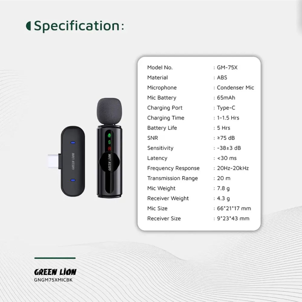 Green Lion GM-75X Microphone 3 In 1