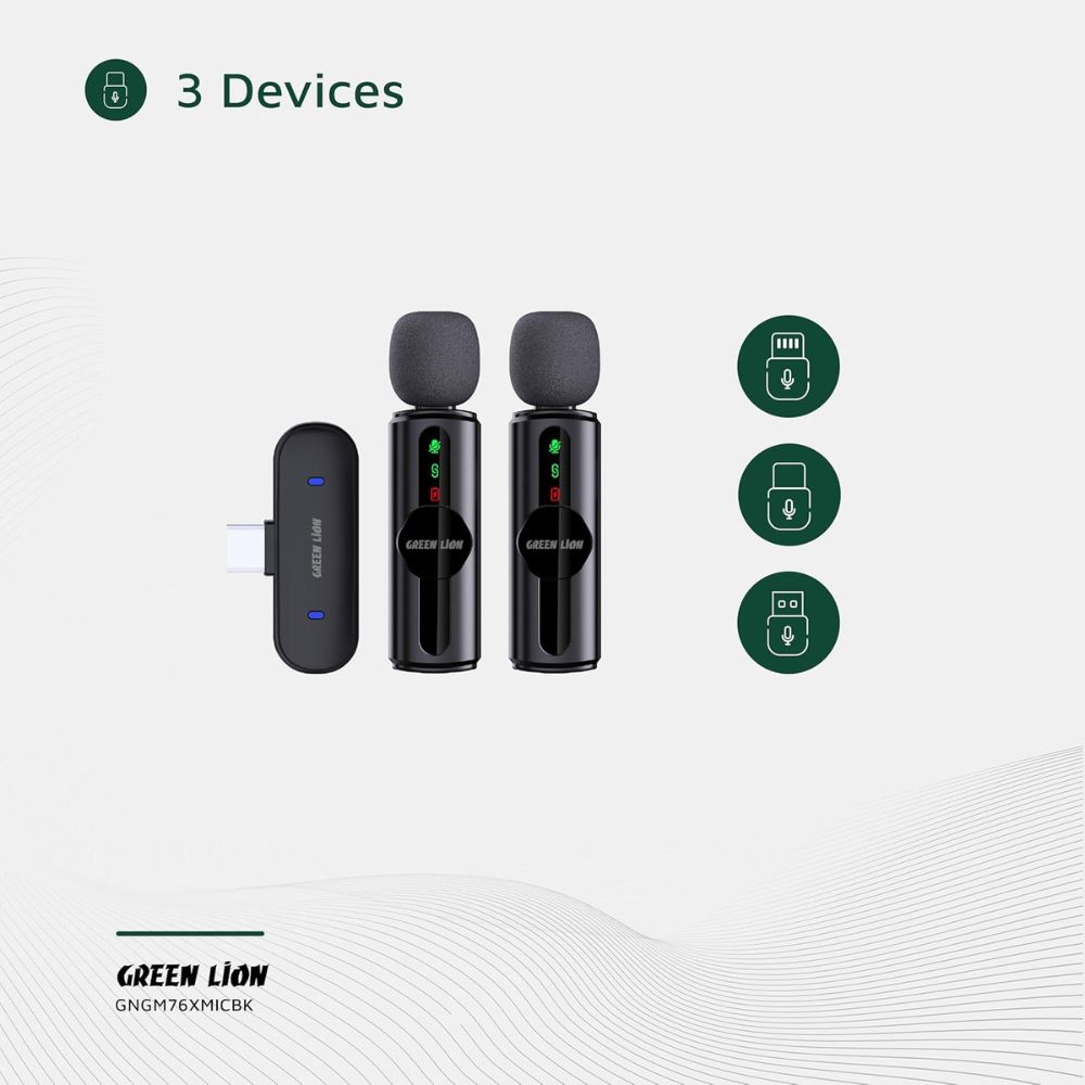 Green Lion GM-76X Dual Microphone 3-In-1