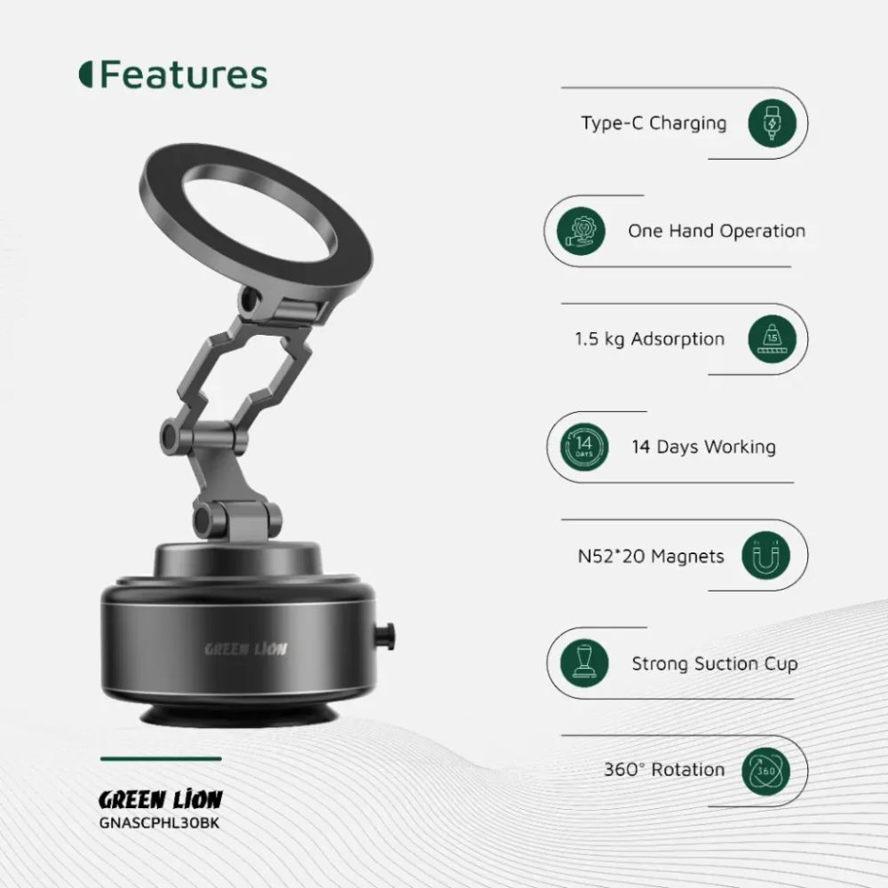 Green Lion GX-30 Auto Suction Phone Holder