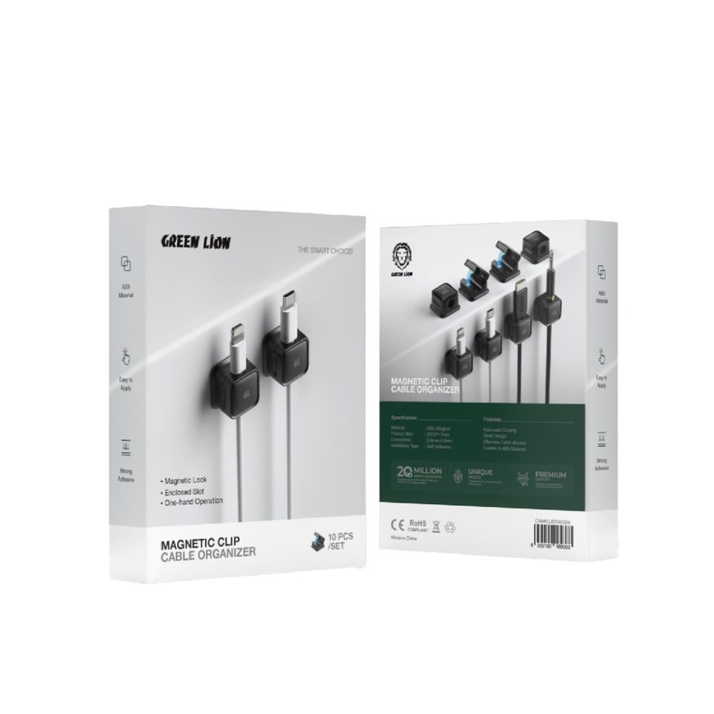 Green Lion Magnetic Clip Cable Organizer