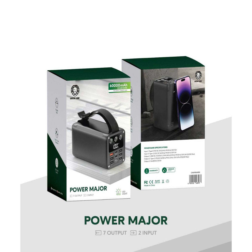 Green Lion Major Powerbank 60000 mAh