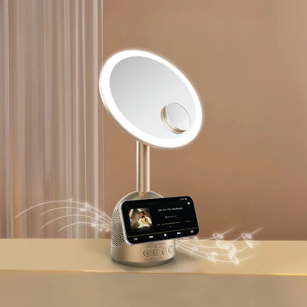 Green Lion Makeup Mirror with Speaker and MagSafe Charger