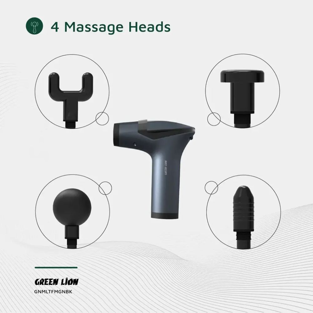 Green Lion Multifunctional Massage Gun GMG-05 – Black