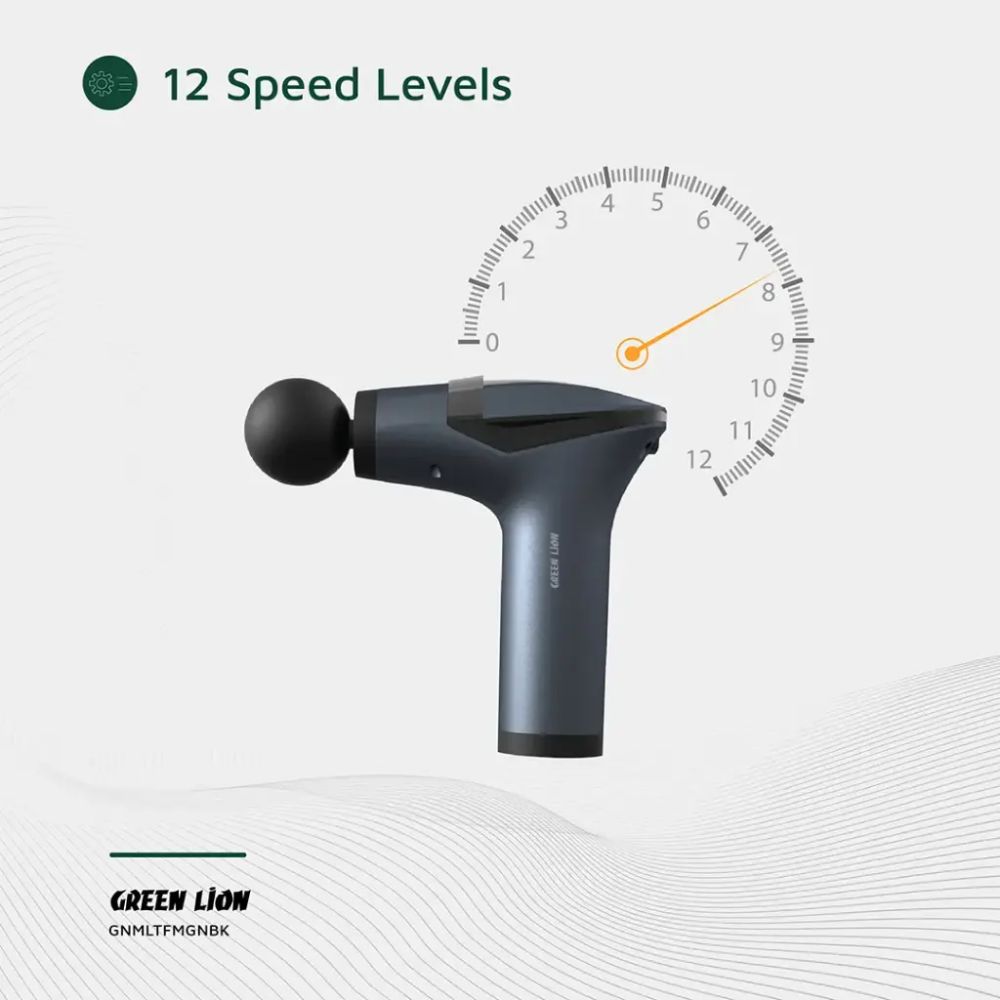Green Lion Multifunctional Massage Gun GMG-05 – Black