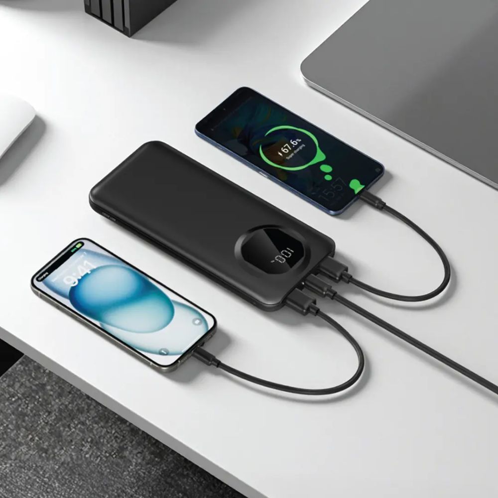 Green Lion Nairo 10000mAh Power Bank – Black