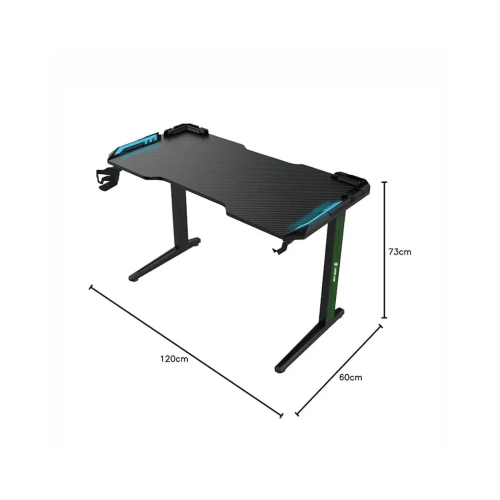 Green Lion RGB Gaming Desk – Professional Carbon Steel Gaming Table