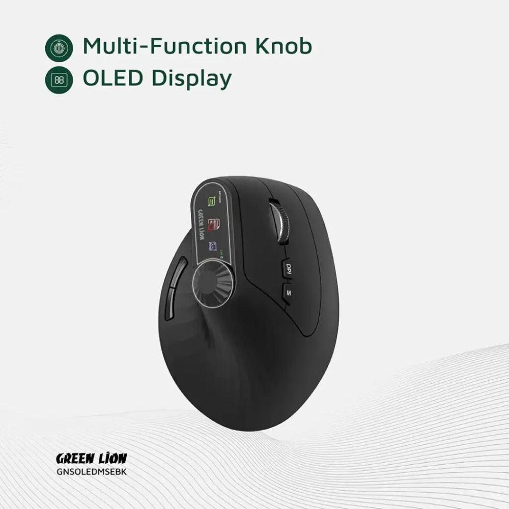 Green Lion Smart OLED Vertical Mouse