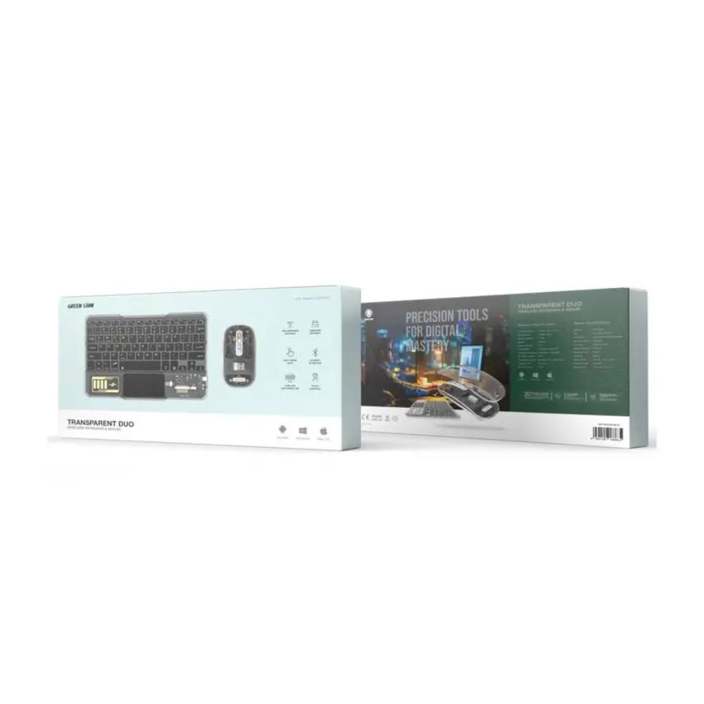 Green Lion Transparent Duo Wireless Keyboard &amp; Mouse