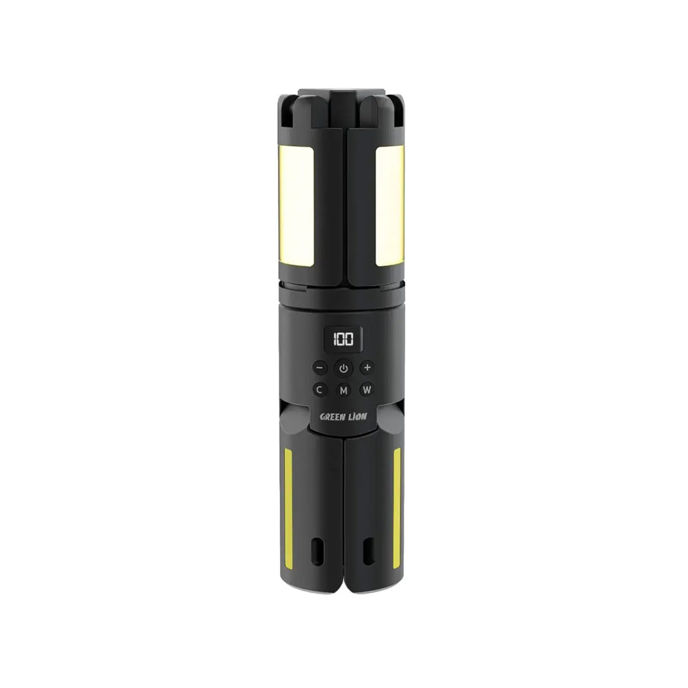 Green Lion Trio Beam Tripod Camping Light – Black