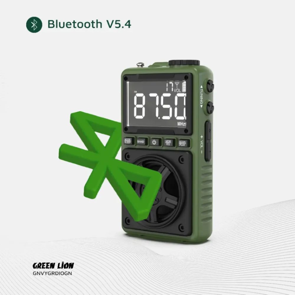 Green Lion Voyager Portable Radio | Flash Light | Speaker – Green