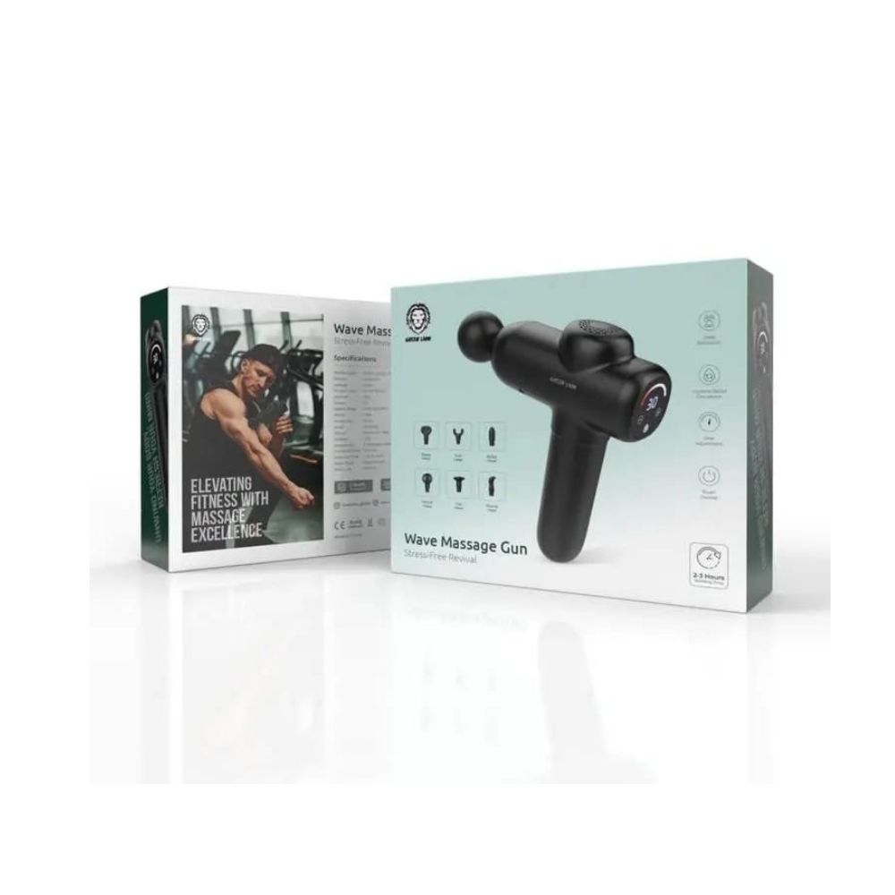 Green Lion Wave Massage Gun – Black