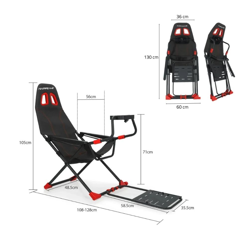 HAPPY GAME Foldable Steering Wheel Chair