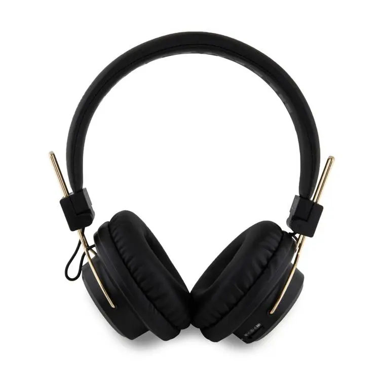 Hello Kitty Bluetooth Headphones Metal Logo Round Shape – Black