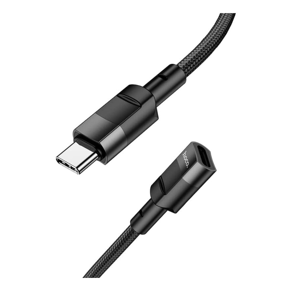 Hoco U107 Type-C Male to Type-C Female USB 2.0 Extension Cable, 1.2 m Length, Black